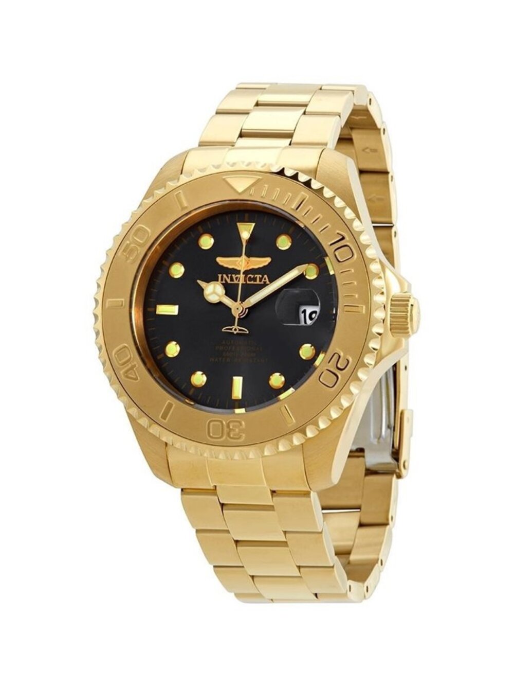 NWT Invicta Pro Diver Automatic Date Black Dial Men's Watch